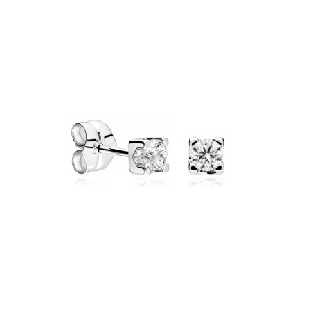 Pendientes oro 18k y diamantes 0.40 cts "Enna"