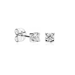 Pendientes oro 18k y diamantes 0.50 cts "Enna"