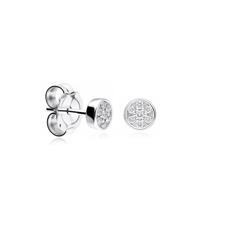Pendientes oro 18k y diamantes 0.16 cts "Vigevano"