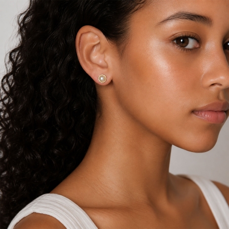 Pendientes oro 18k y perlas cultivadas "Dubbo"