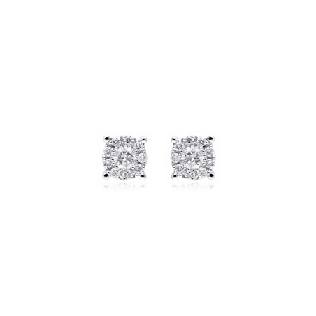 Pendientes oro 18k y diamantes 0.40 cts "Varenna"