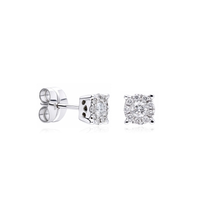Pendientes oro 18k y diamantes 0.40 cts "Varenna"