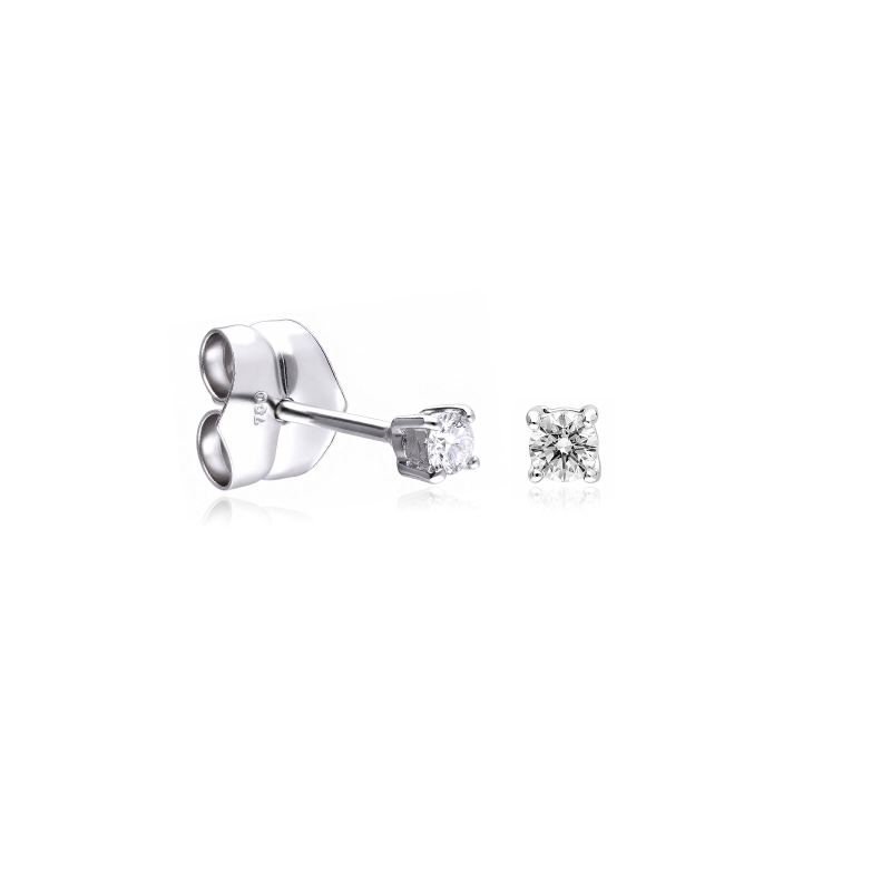 Pendientes oro 18k y diamantes 0.10 cts "Crotone"