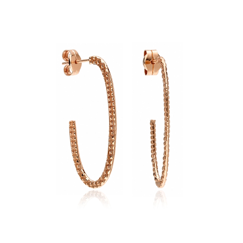 Pendientes plata con baño oro rosa "Sunrise"
