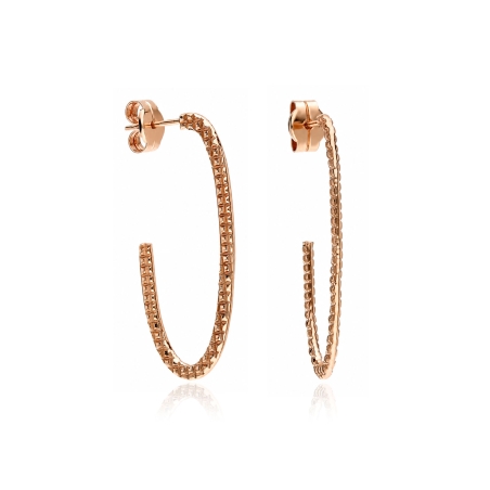 Pendientes plata con baño oro rosa "Sunrise"