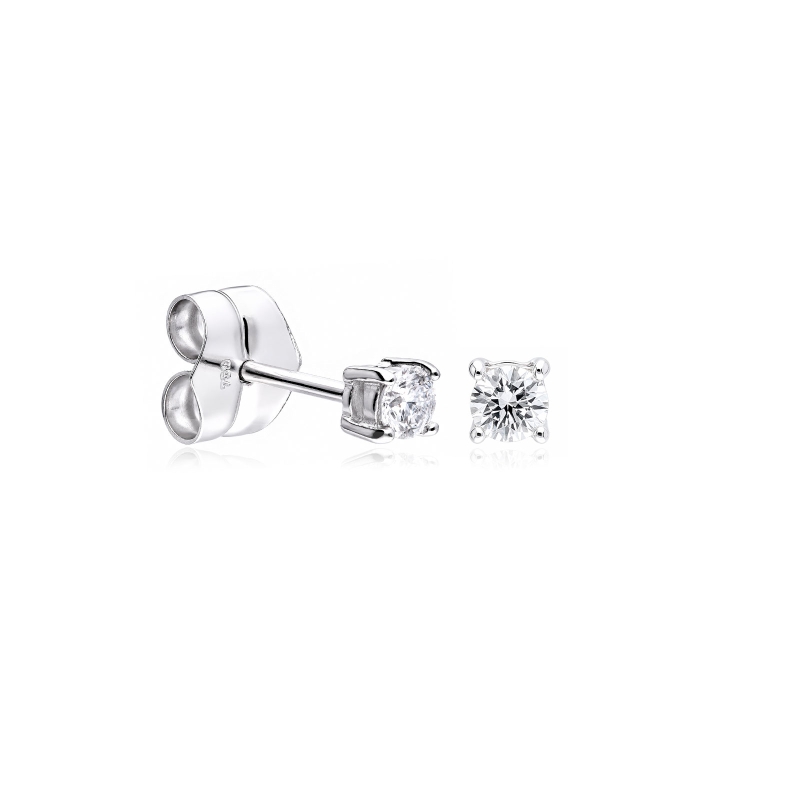 Pendientes oro 18k y diamantes 0.20 cts "Crotone"