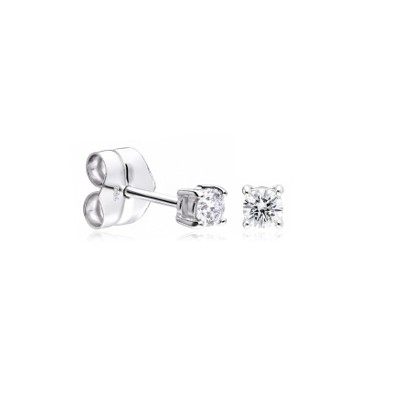 Pendientes oro 18k y diamantes 0.20 cts "Crotone"