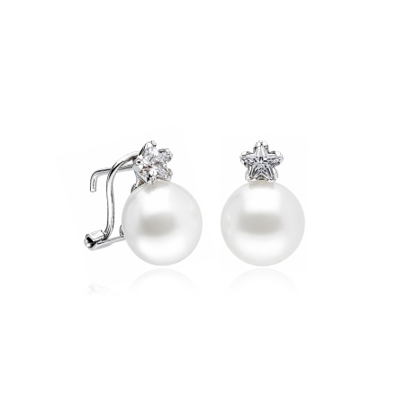 Pendientes plata de ley y perlas cultivadas "Delia"