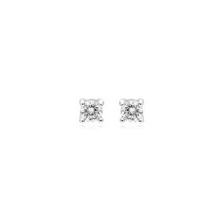 Pendientes oro 18k y diamantes 0.24 cts "Crotone"