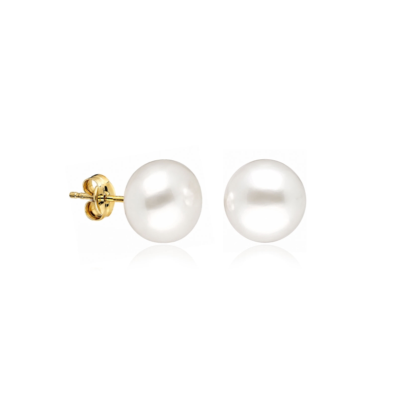 Pendientes oro 18k y perlas 9mm "Pearl"