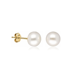 Pendientes oro 18k y perlas 8mm "Pearl"
