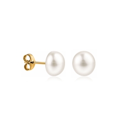 Pendientes oro 18k y perlas 8mm "Frances"