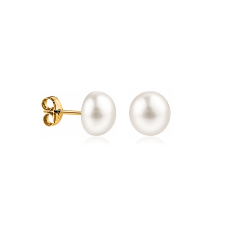 Pendientes oro 18k y perlas 8mm "Frances"