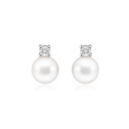 Pendientes plata de ley y perlas cultivadas "Class"