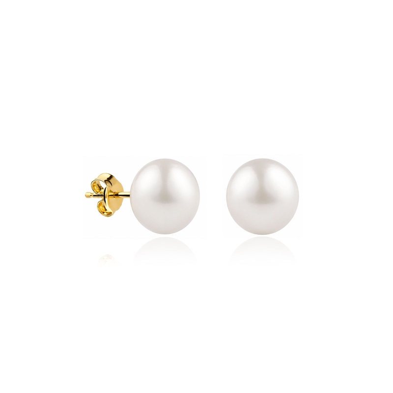 Pendientes oro 18k y perlas 7mm "Caribean"
