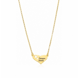 Gargantilla plata baño oro 18k "Siempre juntos"