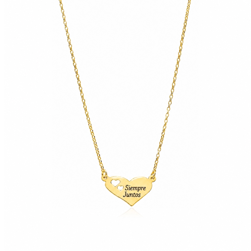 Gargantilla plata baño oro 18k "Siempre juntos"