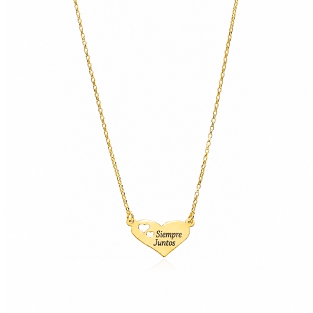 Gargantilla plata baño oro 18k "Siempre juntos"