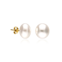 Pendientes oro 18k y perlas 11mm "Lily"