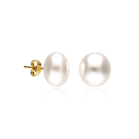 Pendientes oro 18k y perlas 11mm "Lily"