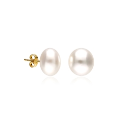 Pendientes oro 18k y perlas 10mm "Lily"