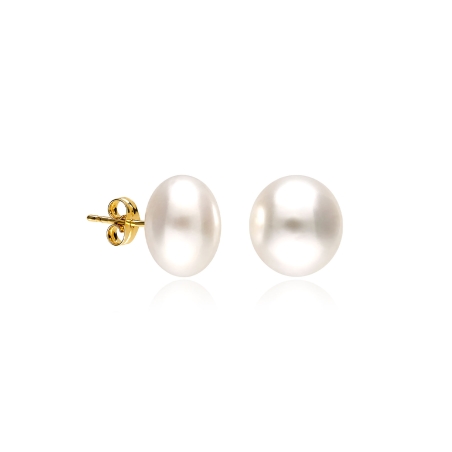 Pendientes oro 18k y perlas 10mm "Lily"