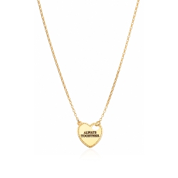 Gargantilla plata baño oro 18k "Always together"