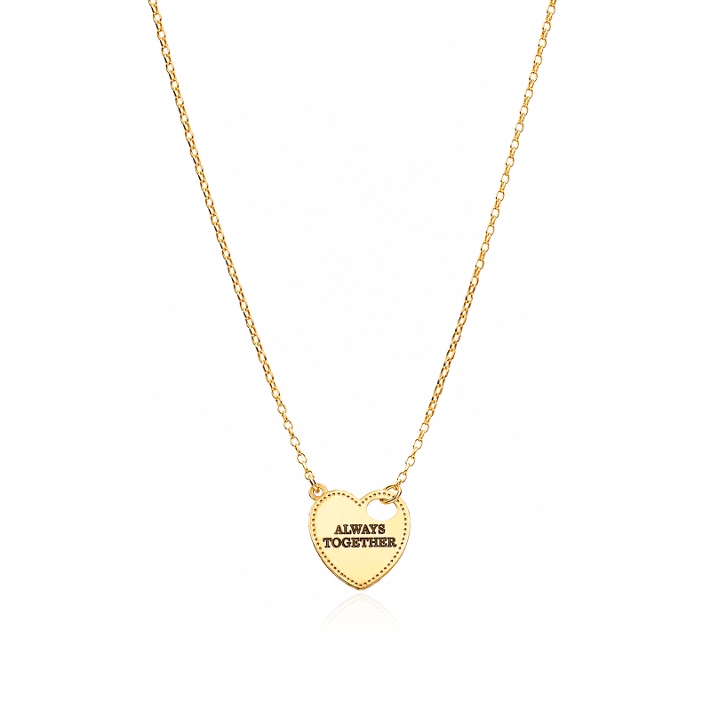 Gargantilla plata baño oro 18k "Always together"