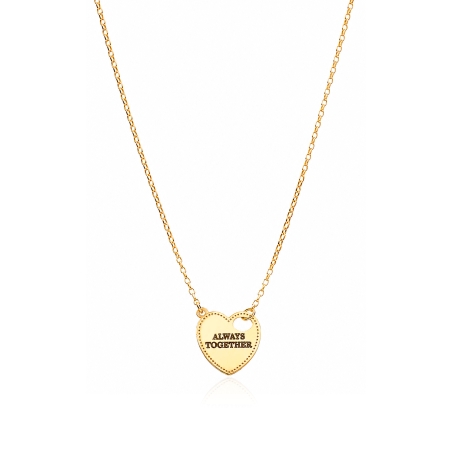 Gargantilla plata baño oro 18k "Always together"