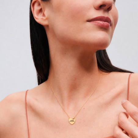 Gargantilla plata baño oro 18k "Always together"