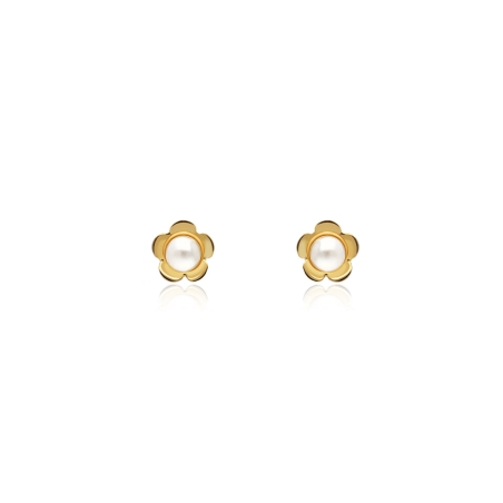 Pendientes oro 18k y perlas cultivadas "Bee"