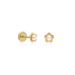 Pendientes oro 18k y perlas cultivadas "Bee"