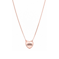 Gargantilla plata baño oro 18k rosa "Always together"