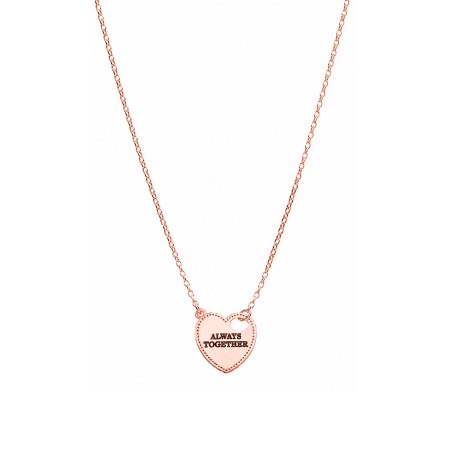 Gargantilla plata baño oro 18k rosa "Always together"