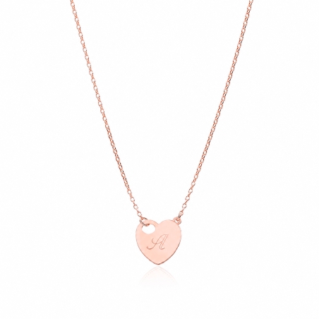 Gargantilla plata baño oro 18k rosa "Always together"