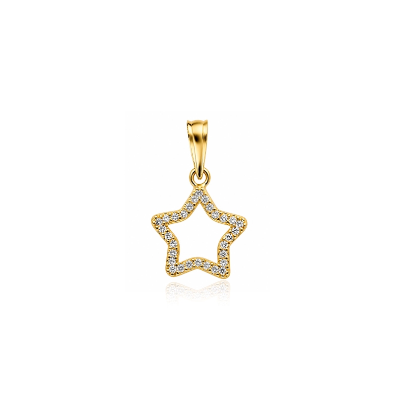 Colgante oro 18k y circonitas "Mi estrella"