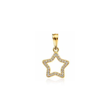 Colgante oro 18k y circonitas "Mi estrella"