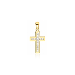 Cruz Oro 18k y circonitas "Iliberis"