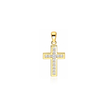 Cruz Oro 18k y circonitas "Iliberis"
