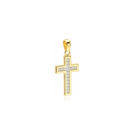 Cruz Oro 18k y circonitas "Iliberis"