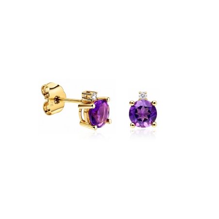 Pendientes Oro 9k circonitas y topacios "Pineda"