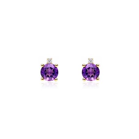 Pendientes Oro 9k circonitas y topacios "Pineda"