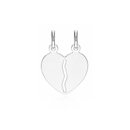 Colgante plata primera ley "Dos corazones"