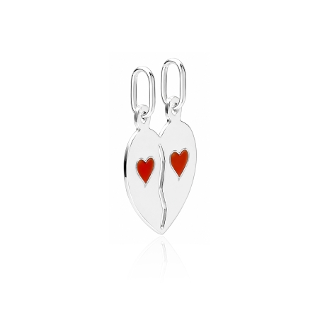 Colgante plata primera ley "Dos corazones"