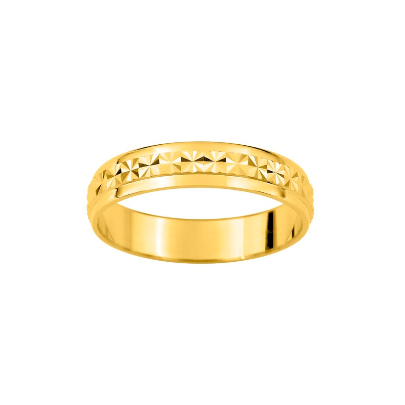 Alianza de boda fantasía oro amarillo 9k modelo 5140108