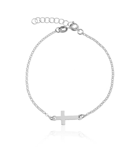 Pulsera "Cruz" Plata de Ley