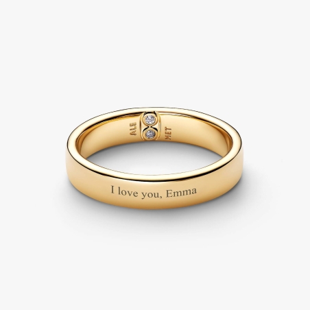 Anillo Pandora Banda clásica grabable 164776C01