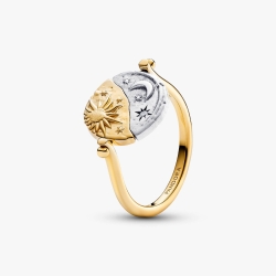 Anillo Pandora medallón reversible sol y luna 164810C01