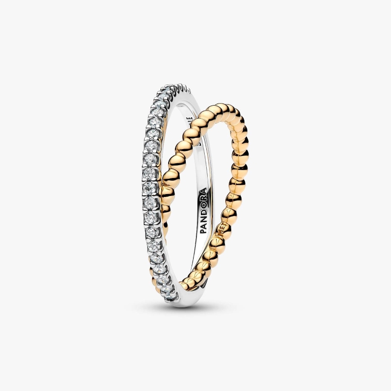Anillo Pandora banda doble cruzada 164827C01