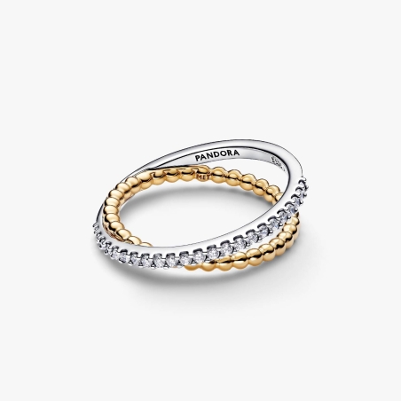 Anillo Pandora banda doble cruzada 164827C01